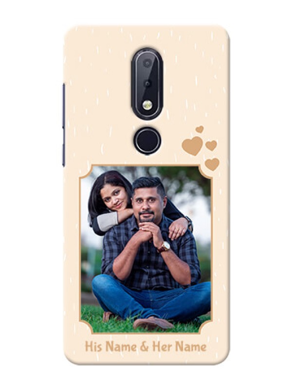 Custom Nokia 6.1 Plus mobile phone cases with confetti love design 