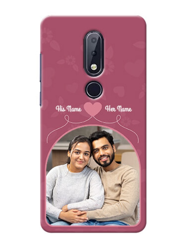 Custom Nokia 6.1 Plus mobile phone covers: Love Floral Design