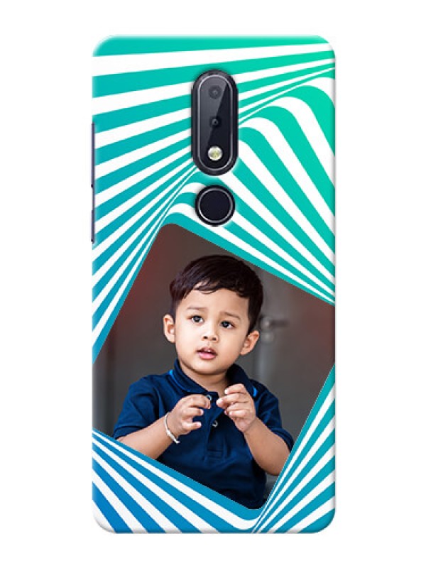 Custom Nokia 6.1 Plus Personalised Mobile Covers: Abstract Spiral Design