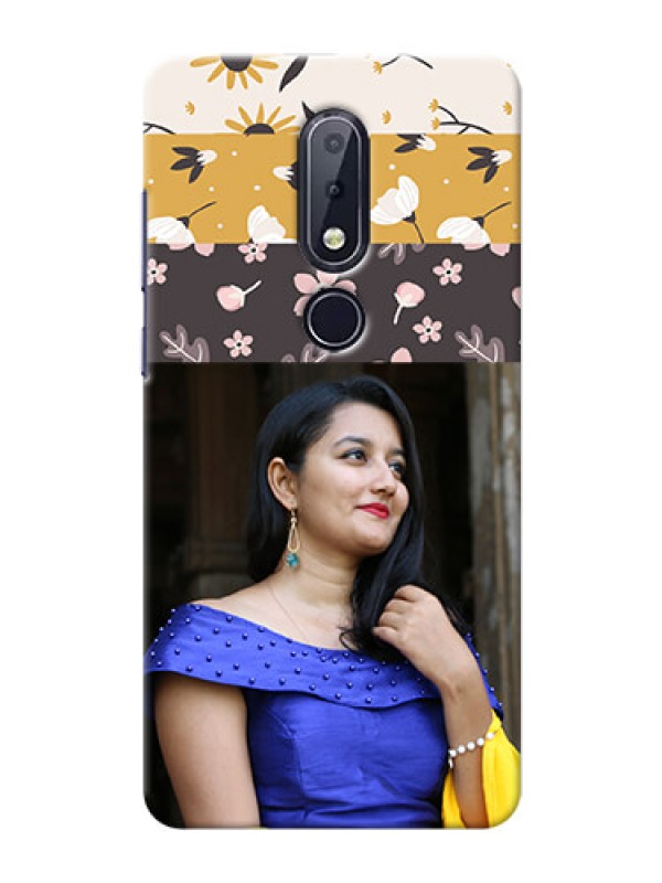 Custom Nokia 6.1 Plus mobile cases online: Stylish Floral Design