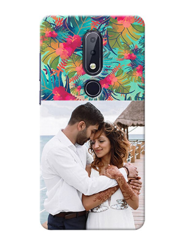 Custom Nokia 6.1 Plus Personalized Phone Cases: Watercolor Floral Design
