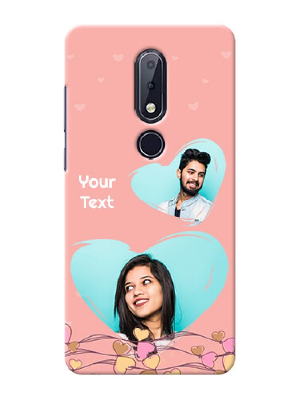 Custom Nokia 6.1 Plus customized phone cases: Love Doodle Design
