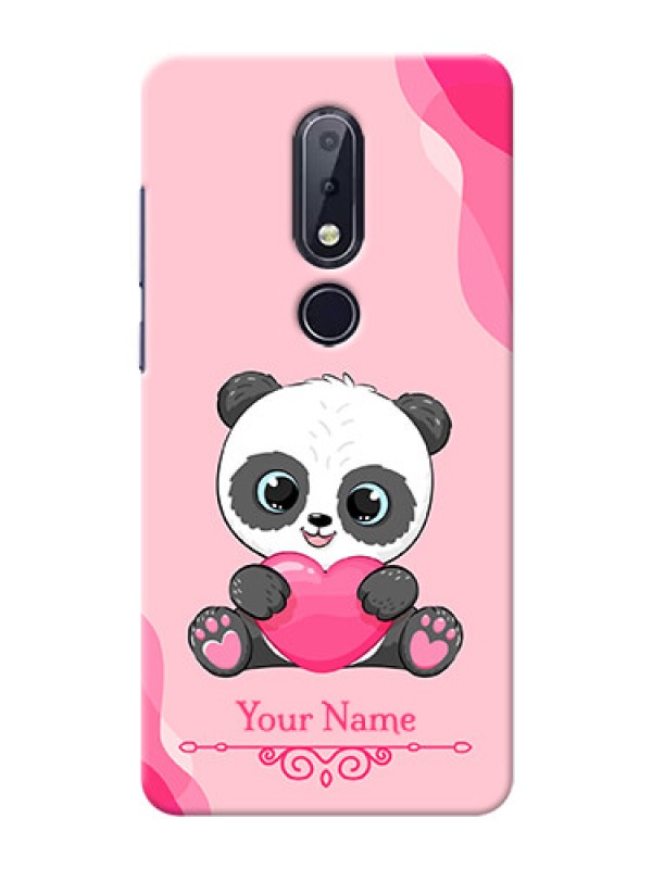 Custom Nokia 6.1 Plus Mobile Back Covers: Cute Panda Design