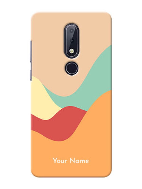 Custom Nokia 6.1 Plus Custom Mobile Case with Ocean Waves Multi-colour Design