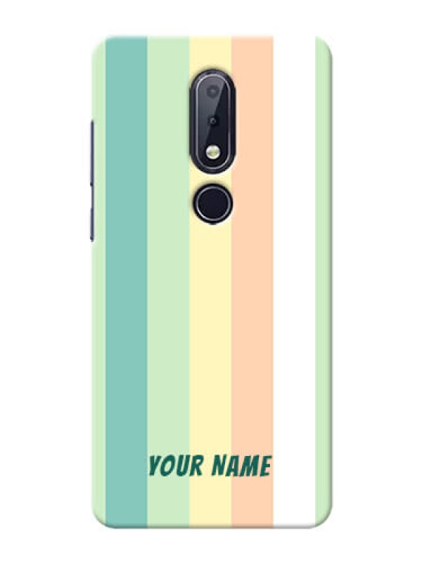 Custom Nokia 6.1 Plus Back Covers: Multi-colour Stripes Design