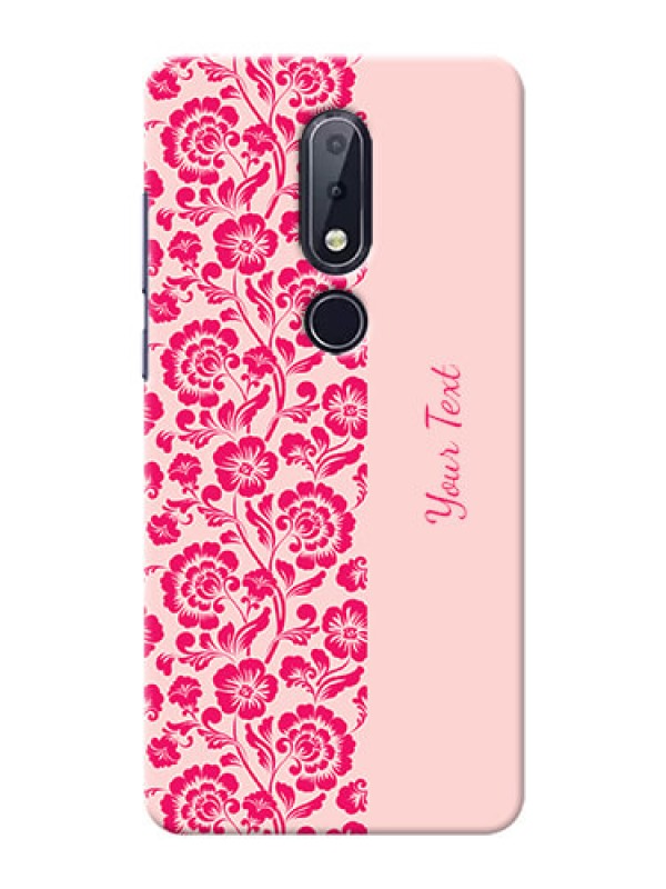 Custom Nokia 6.1 Plus Phone Back Covers: Attractive Floral Pattern Design
