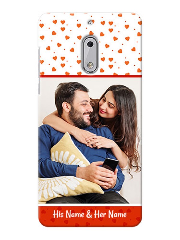 Custom Nokia 6 Orange Love Symbol Mobile Cover Design