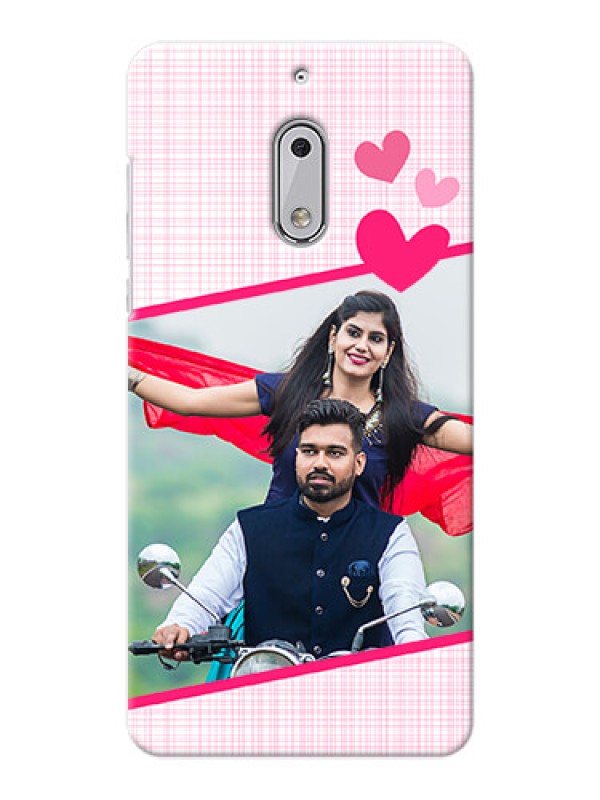 Custom Nokia 6 Pink Design With Pattern Mobile Cover Design