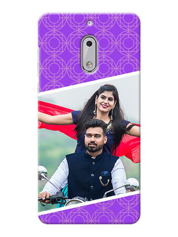 Custom Nokia 6 Violet Pattern Mobile Case Design
