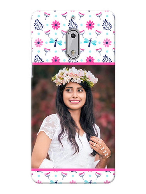 Custom Nokia 6 Colourful Flowers Mobile Cover Design