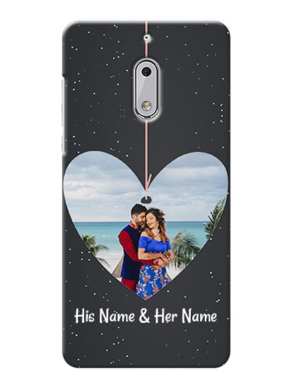 Custom Nokia 6 Hanging Heart Mobile Back Case Design