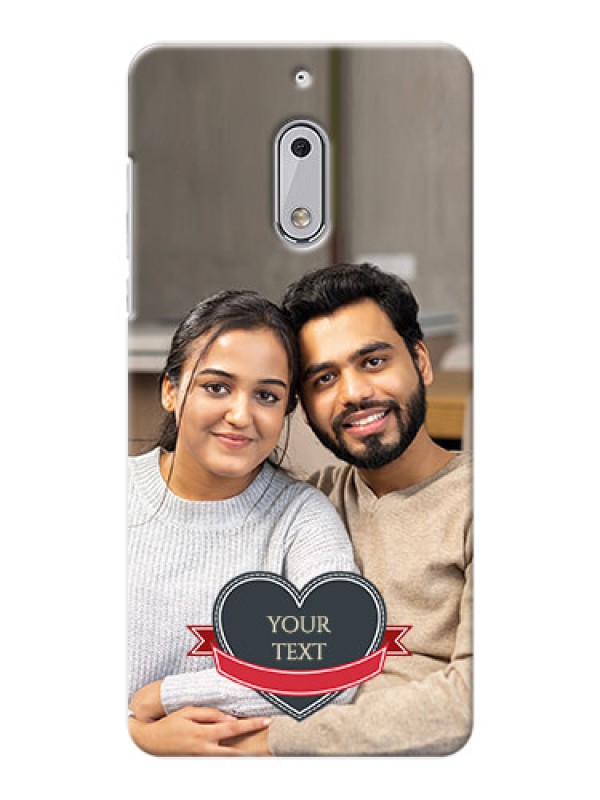 Custom Nokia 6 Just Married Mobile Cover Design