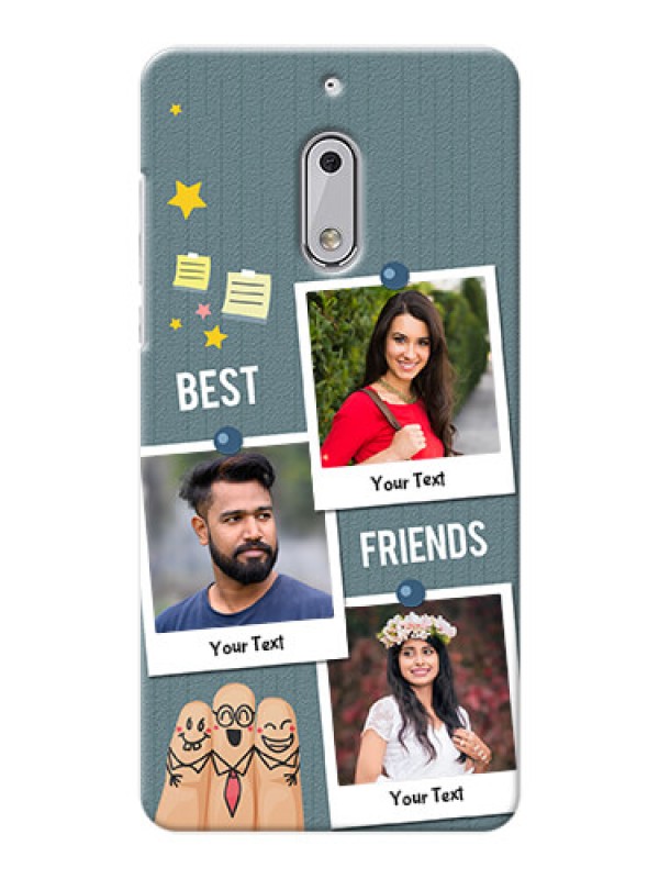 Custom Nokia 6 3 image holder with sticky frames and friendship day wishes Design