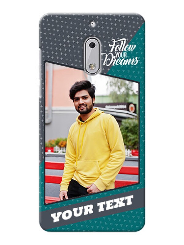 Custom Nokia 6 2 colour background with different patterns and dreams quote Design