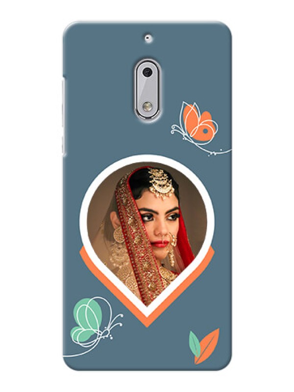 Custom Nokia 6 Custom Mobile Case with Droplet Butterflies Design