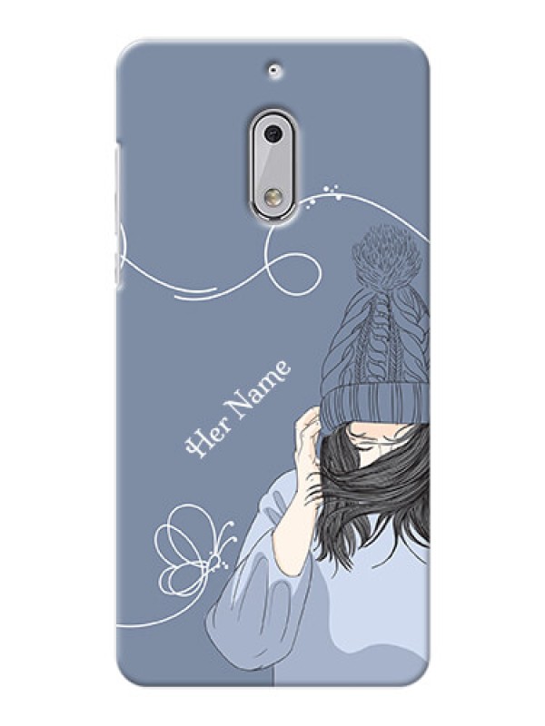 Custom Nokia 6 Custom Mobile Case with Girl in winter outfit Design
