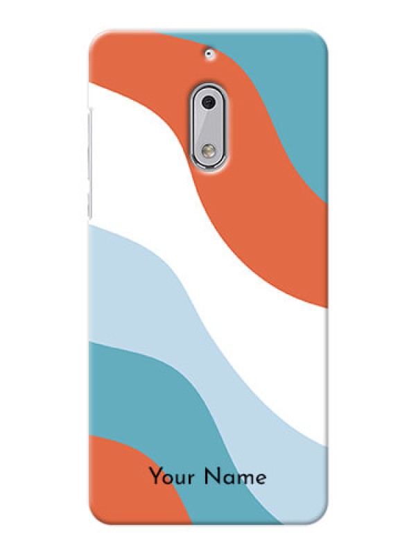 Custom Nokia 6 Mobile Back Covers: coloured Waves Design
