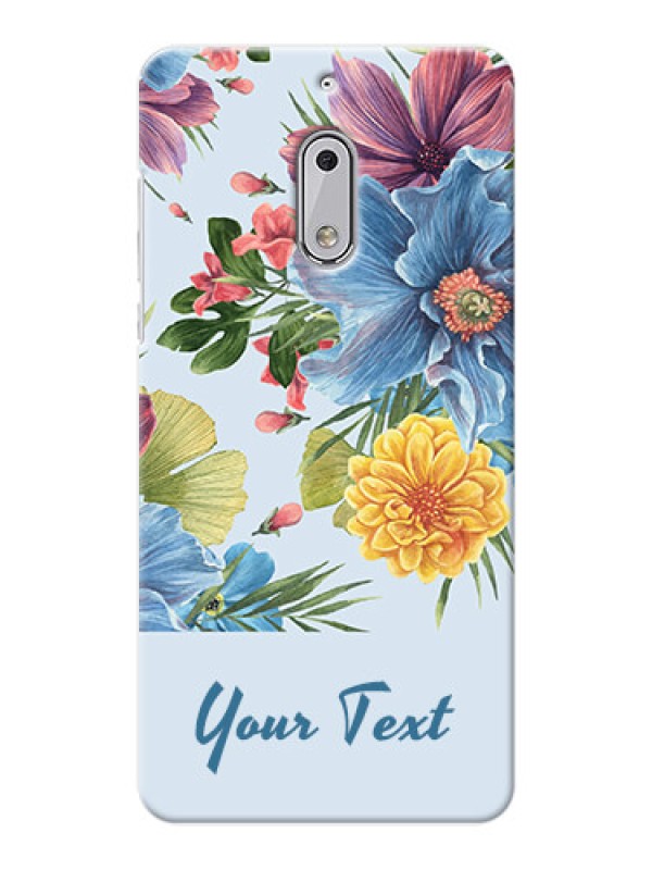 Custom Nokia 6 Custom Phone Cases: Stunning Watercolored Flowers Painting Design