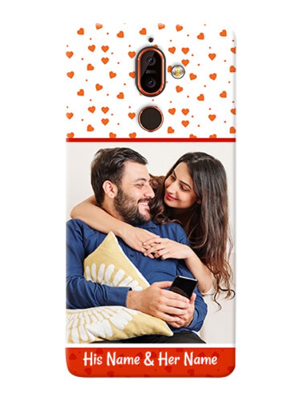 Custom Nokia 7 Plus Phone Back Covers: Orange Love Symbol Design