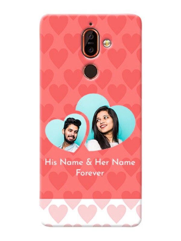 Custom Nokia 7 Plus personalized phone covers: Couple Pic Upload Design