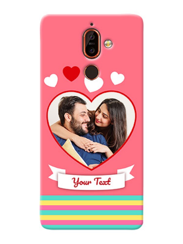 Custom Nokia 7 Plus Personalised mobile covers: Love Doodle Design