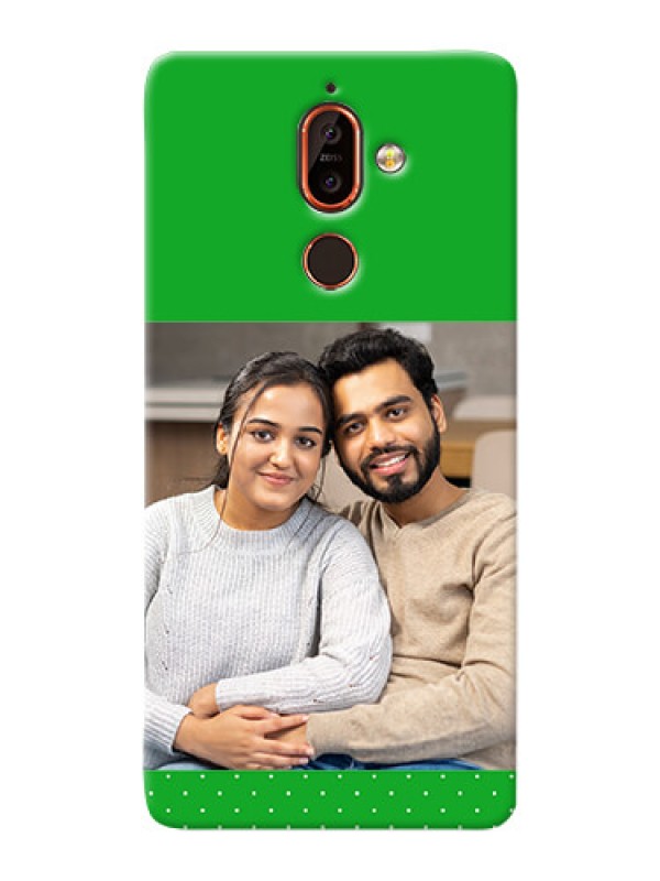 Custom Nokia 7 Plus Personalised mobile covers: Green Pattern Design