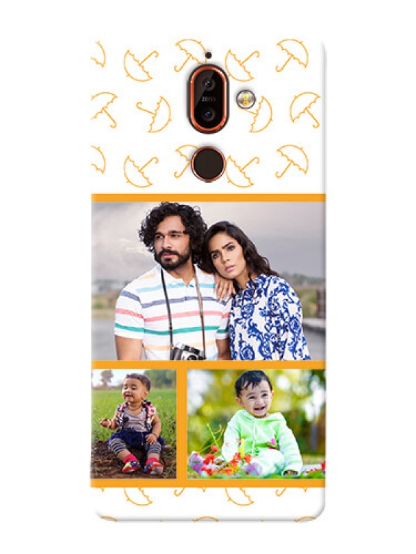 Custom Nokia 7 Plus Personalised Phone Cases: Yellow Pattern Design
