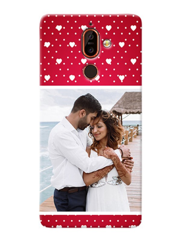 Custom Nokia 7 Plus custom back covers: Hearts Mobile Case Design