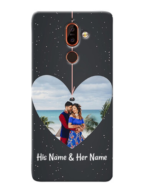 Custom Nokia 7 Plus custom phone cases: Hanging Heart Design