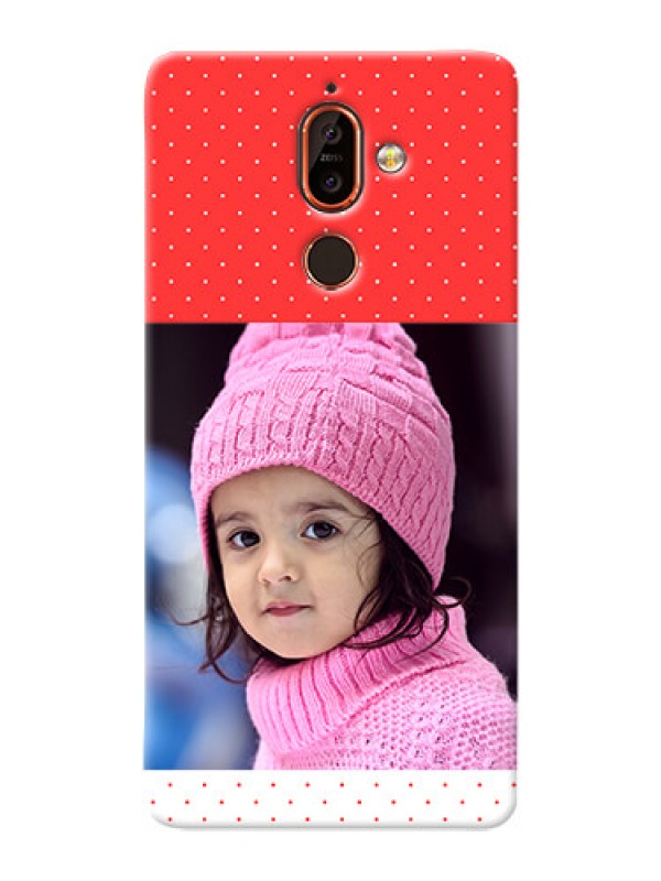 Custom Nokia 7 Plus personalised phone covers: Red Pattern Design