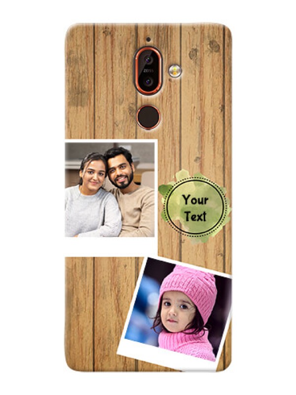 Custom Nokia 7 Plus Custom Mobile Phone Covers: Wooden Texture Design