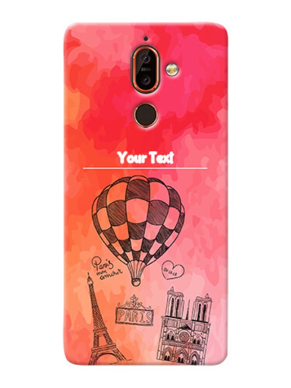 Custom Nokia 7 Plus Personalized Mobile Covers: Paris Theme Design
