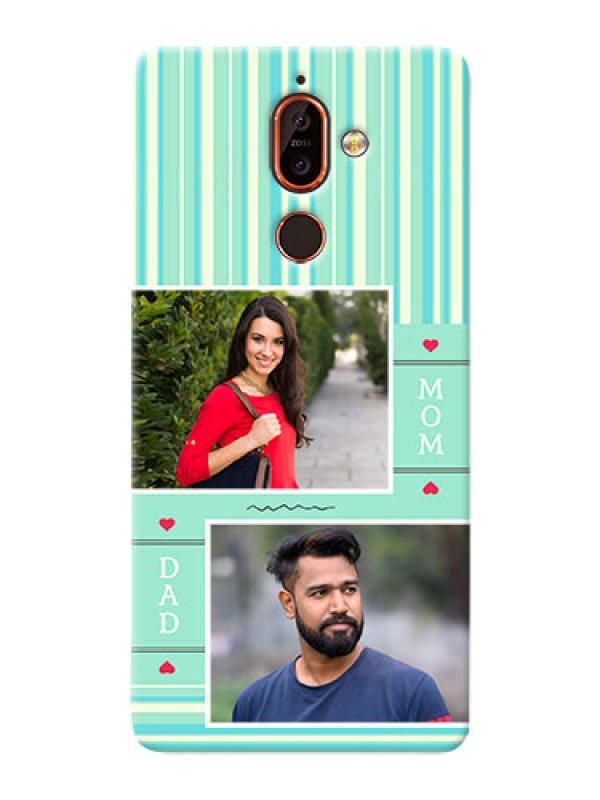 Custom Nokia 7 Plus custom mobile phone covers: Mom & Dad Pic Design