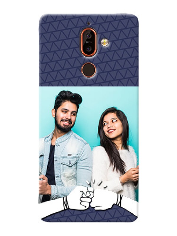 Custom Nokia 7 Plus Mobile Covers Online with Best Friends Design  