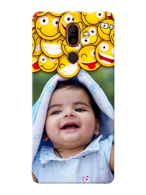 Custom Nokia 7 Plus Custom Phone Cases with Smiley Emoji Design