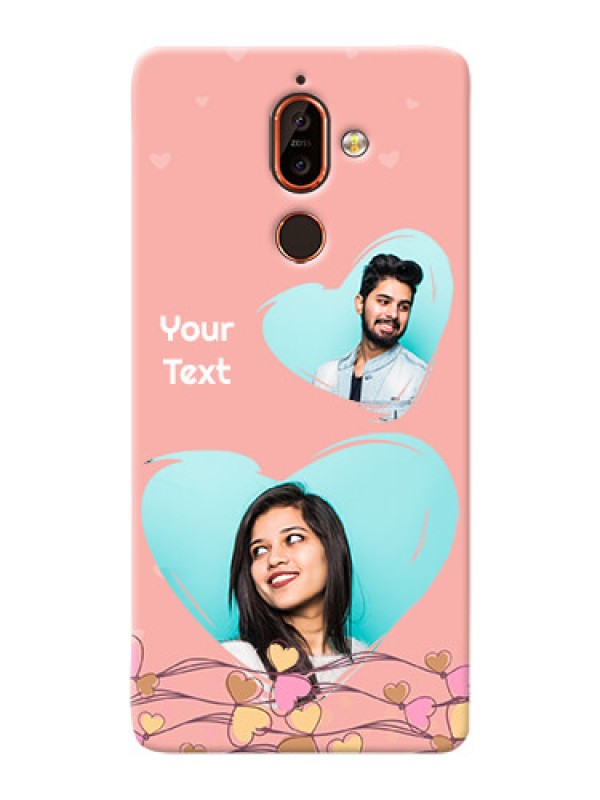 Custom Nokia 7 Plus customized phone cases: Love Doodle Design