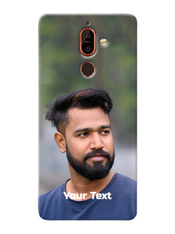 Custom Nokia 7 Plus Mobile Cover: Photo with Text