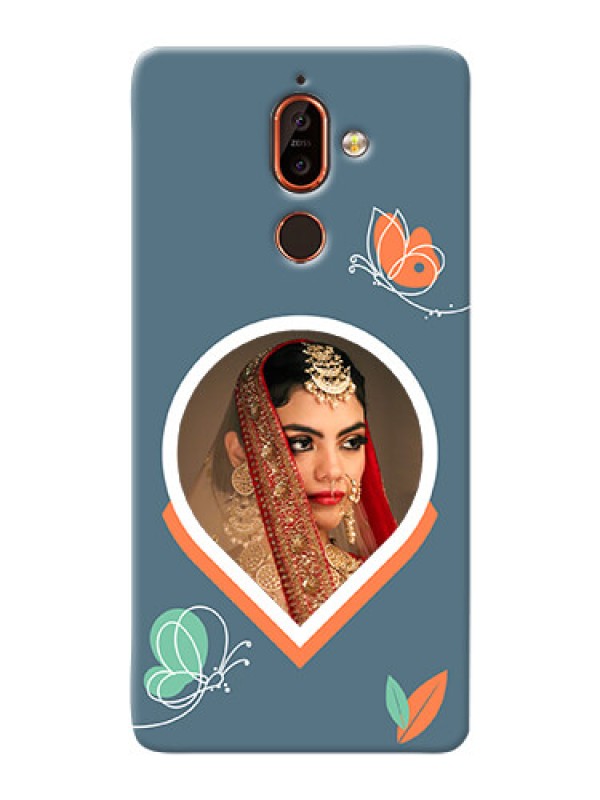 Custom Nokia 7 Plus Custom Mobile Case with Droplet Butterflies Design