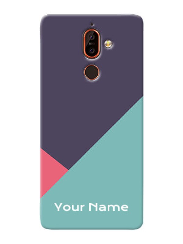 Custom Nokia 7 Plus Custom Phone Cases: Tri Color abstract Design
