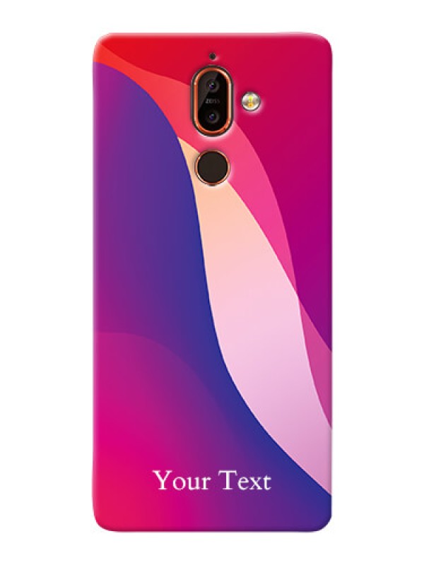 Custom Nokia 7 Plus Mobile Back Covers: Digital abstract Overlap Design