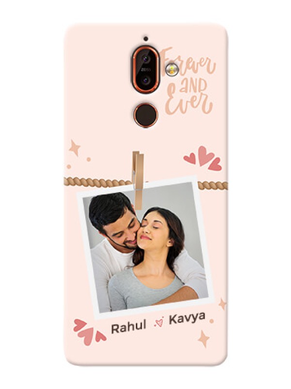 Custom Nokia 7 Plus Phone Back Covers: Forever and ever love Design