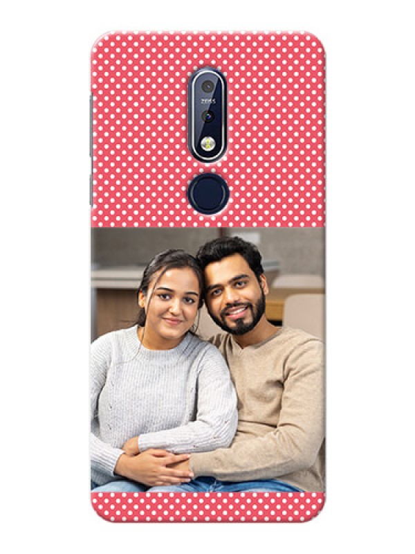 Custom Nokia 7.1 Custom Mobile Case with White Dotted Design