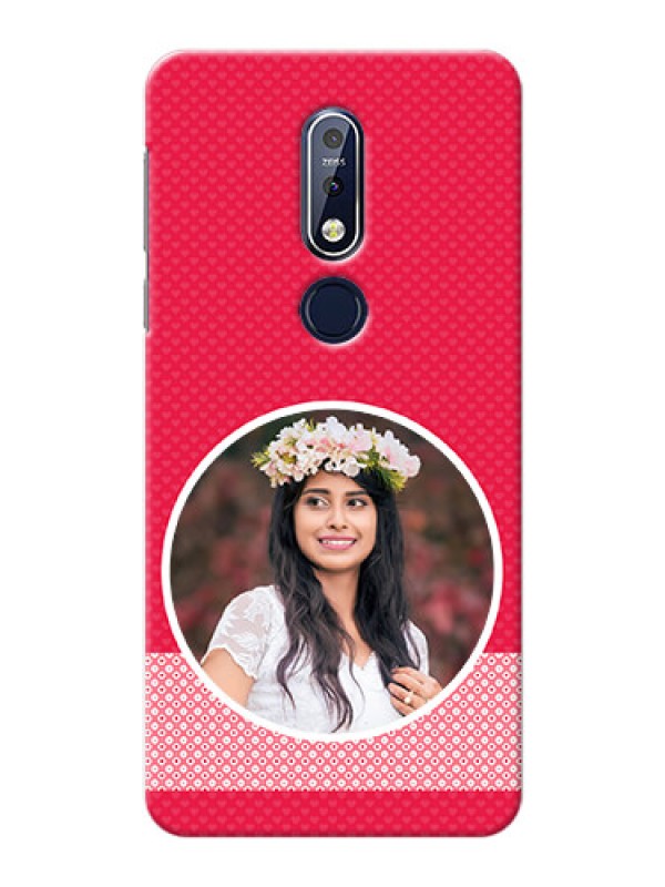 Custom Nokia 7.1 Mobile Covers Online: Pink Pattern Design