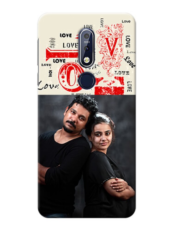 Custom Nokia 7.1 mobile cases online: Trendy Love Design Case