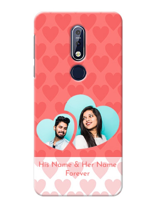 Custom Nokia 7.1 personalized phone covers: Couple Pic Upload Design