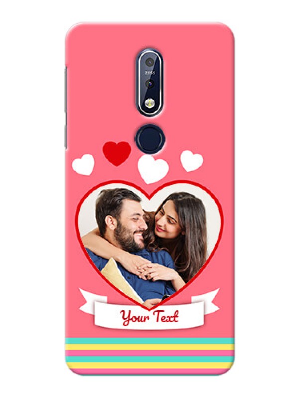 Custom Nokia 7.1 Personalised mobile covers: Love Doodle Design