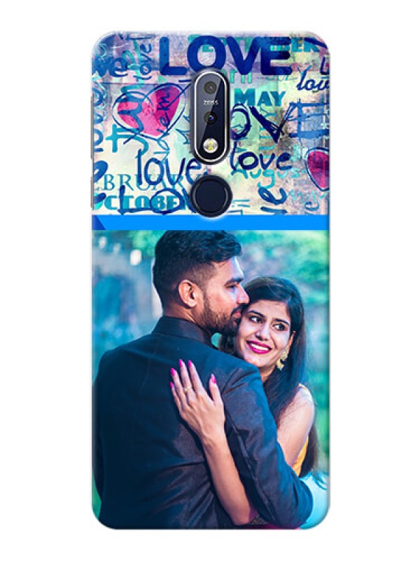 Custom Nokia 7.1 Mobile Covers Online: Colorful Love Design
