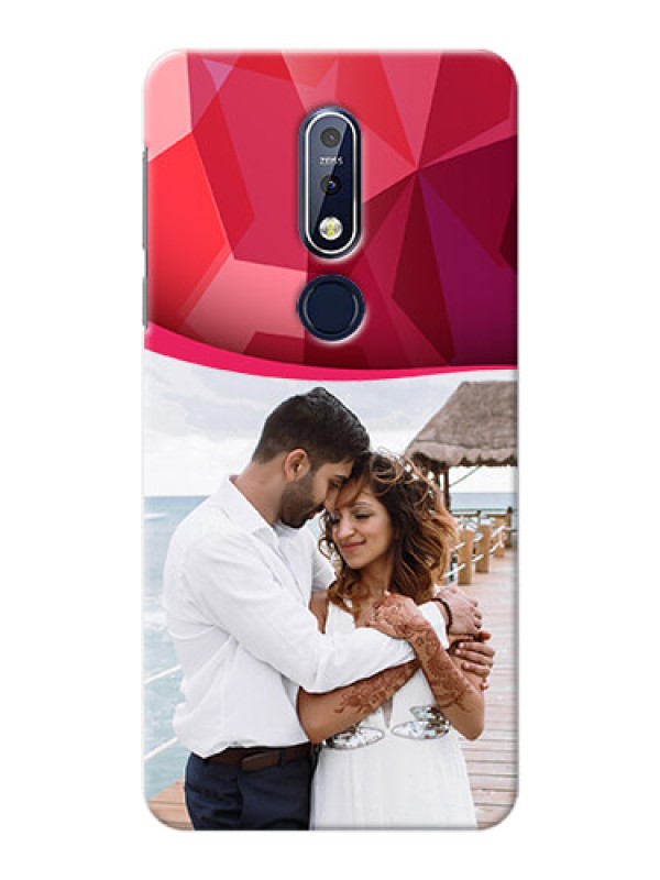 Custom Nokia 7.1 custom mobile back covers: Red Abstract Design