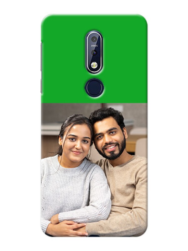 Custom Nokia 7.1 Personalised mobile covers: Green Pattern Design