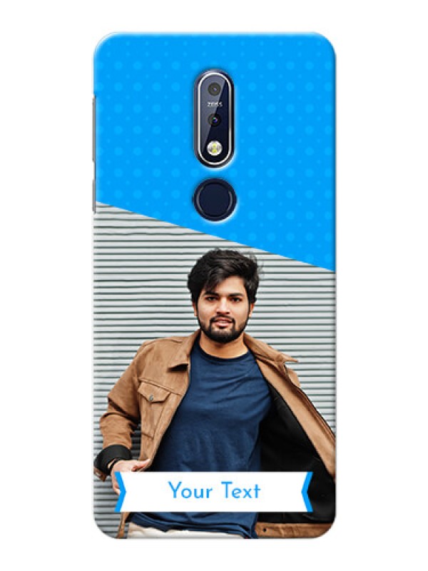 Custom Nokia 7.1 Personalized Mobile Covers: Simple Blue Color Design
